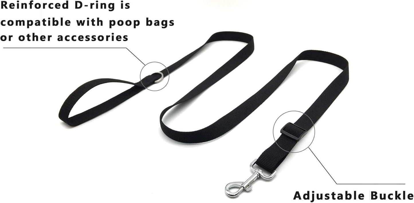 Adjustable Nylon Dog Leash, 6 Foot Long Dog Leashes for Medium Large Dogs
